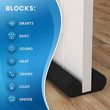 Load image into Gallery viewer, Everlasting Comfort Under Door Draft Stopper - Thicker 2" Foam Strip Blocks 50% More Noise and Wind - Seal Bottom of Doors 30" to 36" - Interior Front Door Sweep, Blocker, Soundproofing Guard
