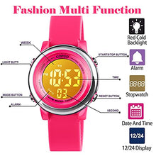 Load image into Gallery viewer, Kids Digital Sport Waterproof Watch for Girls Boys, Kid Sports Outdoor LED Electrical Watches with Luminous Alarm Stopwatch Child Wristwatch
