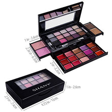 Load image into Gallery viewer, SHANY Fierce &amp; Flawless All-in-One Makeup Set Compact with Mirror, 15 Eye Shadows, 2 Bronzers, 2 Blushes and 15 Lip/Eye Glosses - Applicators Included
