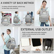 Load image into Gallery viewer, Letyet Baby Diaper Bag Backpack with Folding Changing Station,Portable Mommy Bag with Stroller Straps for Travel,Large Capacity,Waterproof and Stylish,Newborn's Outdoor Rigid Needs(Black)
