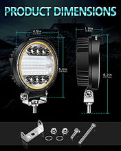 Load image into Gallery viewer, Combriller 3157 LED Bulb White 6000K with Projector Replacement for led reverse lights and Combriller 4.5&quot; Off Road Lighting Spot Flood Combo Beam with Flash Strobe Function Amber Angel Eye-Shape
