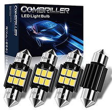Load image into Gallery viewer, Combriller DE3175 Led Bulb DE3021 DE3022 Led Festoon Bulb 31MM Led Bulb 6000K White Super Bright, Canbus Error Free Festoon Led Bulb For Interior Dome Light, Map Light, License Plate Lights, Pack Of 4
