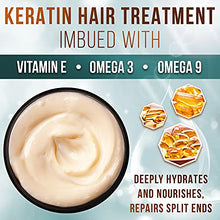 Load image into Gallery viewer, Premium Keratin Hair Mask - Professional Treatment for Hair Repair, Nourishment &amp; Beauty - Hair Mask - Vitamin Complex for All Hair Types - with Omega 3, 9, Vitamin E - Protein Nourishment Mask
