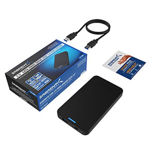 SABRENT 2.5-Inch SATA to USB 3.0 Tool-Free External Hard Drive Enclosure [Optimized for SSD, Support UASP SATA III] Black (EC-UASP)