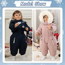 Load image into Gallery viewer, XIFAMNIY Girls Boys One Piece Snowsuits Overalls Ski Suits Winter Waterproof Coats Jumpsuits for Baby Toddler 2T-5T
