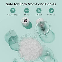 Load image into Gallery viewer, TSRETE Breast Pump, Double Wearable Breast Pump, Electric Hands-Free Breast Pumps with 2 Modes, 9 Levels, LCD Display, Memory Function Rechargeable with Massage and Pumping Mode 24mm Flange-Green
