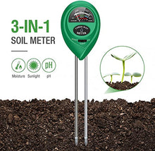 Load image into Gallery viewer, apine Soil Moister Meter, 3 in 1 Soil pH Tester, Soil Test Kit for Lawns, Garden, Farm, House, Indoor, Outdoor, Hydrometer for Plants.
