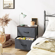 Load image into Gallery viewer, WLIVE Nightstand with 2 Fabric Drawers, Bedside Furniture &amp; End Table Dresser for Bedroom, Living Room, Steel Frame, Wood Top, Easy Pull Handle
