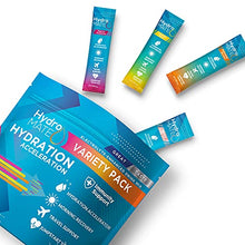 Load image into Gallery viewer, HydroMATE Electrolyte Powder Packets Drink Mix Hydration Accelerator Rapid Hydrate Powder Low Sugar Single Serving Stick Rehydrate Fast Hangover Party Recovery +1000mg Vitamin C Variety Bag (16 Count)
