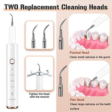 Load image into Gallery viewer, Plaque Remover for Teeth, Electric Tooth Cleaner Tartar Remover for Teeth with LED Light,4 Modes Rechargeable Teeth Cleaning Kit with Dental Tools, 2 Replaceable Heads
