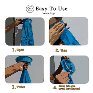 14 Pack Disposable Vomit Bags (Thick), Barf Bags 1000ML Blue, Morning Sickness Bags Hospital Grade Leaking Resistant by Valchoose
