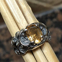 Load image into Gallery viewer, Natural 2ct Golden Citrine 925 Solid Sterling Silver Unisex Ring Size 7.25
