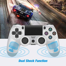 Load image into Gallery viewer, Wireless Controller for PS4, YCCTEAM Game Controller for Playstation 4/Pro/Slim, Gamepad Joystick Remote with Dual Vibration/6-axis Gyro Sensor/Audio Jack, 1000mAh Battery (Glacier White)
