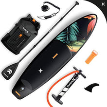 Load image into Gallery viewer, Hurley PhantomTour 10' 6" Stand Up Paddle Board with Hikeable Backpack, Air Pump, Adjustable Floating Paddle, Coiled Leash, Fin &amp; Repair Kit (Paradise)
