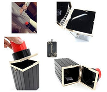 Load image into Gallery viewer, Women Acrylic Black Lipstick Shape Evening Bags Purses Clutch Vintage Banquet Handbag (Black)

