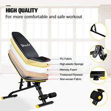 Load image into Gallery viewer, Adjustable Weight Bench for Home Gym, Doufit WB-01 Foldable Workout Bench Press, Indoor Multi-Purpose Exercise Incline Decline Bench
