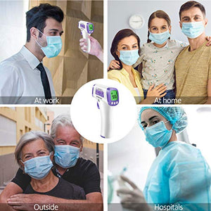 Heavy Duty LCD Display Non-Contact Infrared Forehead Thermometer for Medical Offices, Hospitals