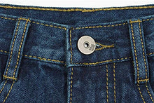 Load image into Gallery viewer, chouyatou Women's Basic Five-Pocket Rugged Wear Denim Skirt with Slit (Medium, Blue)
