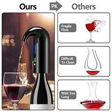 Load image into Gallery viewer, Wine Aerator Electric Wine Decanter Best Sellers One Touch Red -White Wine Accessories Aeration Work with Wine Opener for Beginner Enthusiast - Spout Pourer - wine preserver
