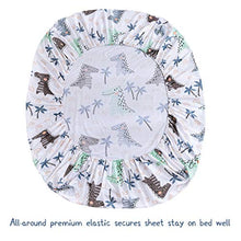Load image into Gallery viewer, JSD Dinosaur Kids Printed Sheet Set Full Size, 4 Piece Brushed Microfiber Bed Sheets for Boys, 15&quot; Deep Pocket White
