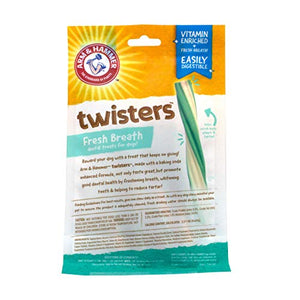 Arm & Hammer Twisters Dental Treats for Dogs | Dental Chews Fight Bad Breath, Plaque & Tartar without Brushing | Available in Multiple Flavors and Sizes
