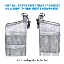 Load image into Gallery viewer, Selbor Baby Nursery Organizer and Diaper Caddy, Hanging Diaper Stacker Storage for Changing Table, Crib, Playard Wall for Newborn Boys Girls (Star Elephant, Bottle Cooler Included)
