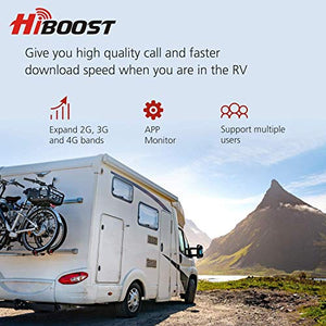 HiBoost Cell Signal Booster for RV, SUV, Vehicle, Van, Compatible All US Carriers- AT&T Sprint Verizon T-Mobile 2G 3G 4G LTE Cell Phone Booster
