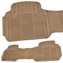 Load image into Gallery viewer, BDK Original ProLiner 3 Piece Heavy Duty Front &amp; Rear Rubber Floor Mats for Car SUV Van &amp; Truck, Beige - All Weather Floor Protection Fits Most Vehicles
