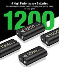 Load image into Gallery viewer, BEBONCOOL Charger for Xbox One Controller Battery Pack, Charger for Xbox One Rechargeable Battery Pack with 4x1200mAh Batteries, Rechargeable Battery Pack for Xbox One/One S/One X/One Elite Controller
