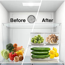 Load image into Gallery viewer, WAVELUX Produce Saver Containers for Refrigerator, Food Fruit Vegetables storage, 3 Pcs Stackable Freezer Fridge Organizer, Fresh Keeper Drawer Bin Basket with Vented Lids &amp; Removable Drain Tray
