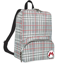 Load image into Gallery viewer, Controller Gear Super Mario - Mario Plaid - Small Backpack for Women, Girl's Cute Mini Bookbag Purse, Travel Bag for Nintendo Switch Console &amp; Accessories - Nintendo Switch

