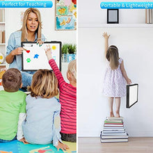 Load image into Gallery viewer, Small White Board Dry Erase Board - 12&quot; x 16&quot; Double Sided Desktop Foldable Magnetic Whiteboard with Markers and Magnets Personal Easel for Kids Drawing Home and Office (Black)
