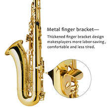 Load image into Gallery viewer, EASTROCK Tenor Saxophone B Flat Gold Laquer Sax Students Beginner With Updated Carrying Case,Reeds,Cleaning Kit,Gloves,Neck Straps,Mouthpieces
