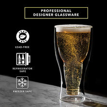 Load image into Gallery viewer, Dragon Glassware Beer Glass, Insulating Double Walled Glass, 13.5-Ounce
