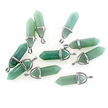 Load image into Gallery viewer, Wholesale 10PCS Genuine Green Aventurine Stone Healing Point Reiki Chakra Pendants Bulk for Jewelry Making
