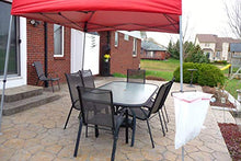 Load image into Gallery viewer, Trash-Ease-Canopy 1 inch - The Portable Trash Bag Holder- for The Canopy Tent. Great for: Camping, Tailgating, 13 Gallon Drawstring Garbage Bag Size, NO Tools Needed (Black &amp; Black)
