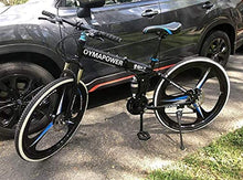 Load image into Gallery viewer, 26 inch 21 Speed Folding Mountain Bike High Carbon Steel, Full Suspension MTB Bicycle for Adult, Double Disc Brake Outroad Mountain Bicycle for Men Women,Fast Delivery [ USA in Stock ] (a)
