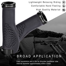 Load image into Gallery viewer, TOPCABIN Bike Grips,Ergonomic Design Bicycle Grips Widen Holding Surface Rubber Bike Handlebar Grips with Aluminum LockGrips for Bike Mountain Road MTB

