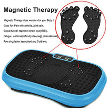 Load image into Gallery viewer, MUCHOO Vibration Plate Fitness Machine Whole Body Workout Platform Machine w/Loop Bands Body Slimmer Weight Loss and Home Training &amp; Exercise Blue
