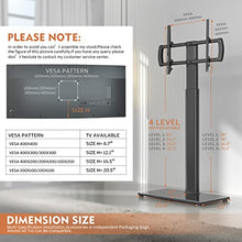 Load image into Gallery viewer, Universal Floor TV Stand with Mount 80 Degree Swivel Height Adjustable and Space Saving Design for Most 27 to 65 inch LCD, LED OLED TVs, Perfect for Corner &amp; Bedroom HT1002B
