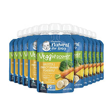 Load image into Gallery viewer, Gerber Baby Food Pouches, 2nd Food for Sitter, Veggie Power, Broccoli Carrot Banana Pineapple, 3.5 Ounce (Pack of 12)

