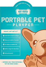 Load image into Gallery viewer, Ruff &#39;n Ruffus Portable Foldable Pet Playpen + Carrying Case &amp; Collapsible Travel Bowl (Extra Large (48&quot; x 48&quot; x 23.5&quot;)) (Medium (29&quot; x 29&quot; x 17&quot;) with Free Bonus, Aqua)
