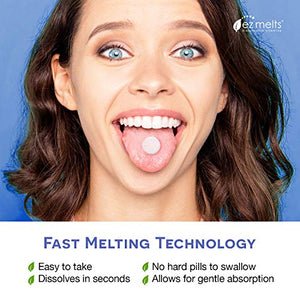 EZ Melts Multivitamin with Iron, Sublingual Vitamins, Vegan, Zero Sugar, Natural Cherry Flavor, 60 Fast Dissolve Tablets