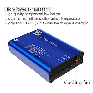 Hanatora 4 in 1 Rapid Multi Battery Charger with Ground for DJI Phantom 4/4 Advanced/4 Pro V2.0/4 Pro Plus Obsidian Drone&Remote Controller,Parallel Charging hub for Phantom 4 Series