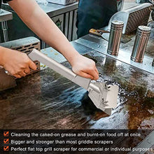 Load image into Gallery viewer, DELFINA Grill Scraper W/ 5 Blades, Heavy Duty Rust Flat Top Grill Accessories with Blade Replacements, Commercial User-Friendly Barbecue Grill Cleaning Tool
