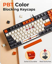 Load image into Gallery viewer, Havit Mechanical Keyboard, Wired Compact PC Keyboard with Number Pad Red Switch Mechanical Gaming Keyboard 89 Keys for Computer/Laptop (Black)
