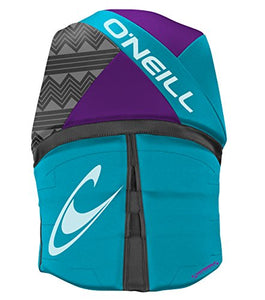 O'Neill Women's Reactor USCG Life Vest, Turquoise/UV/Black,4