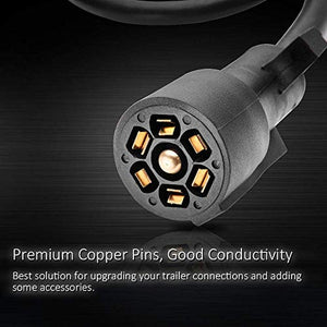 MICTUNING 7 Way Plug Inline Trailer Cord with 7 Gang Junction Box Bundle MIC-B1002 LED Light Bar Wiring Harness