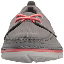 Load image into Gallery viewer, Clarks Women's Step Maro Sand Boat Shoe, Dark Grey Textile, 8.5 Medium US
