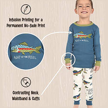 Load image into Gallery viewer, Lazy One Warm Long-Sleeve PJ Sets for Girls and Boys, Funny Animal Kids&#39; Pajama Sets, Cozy, Comfy, Fishing (Asleep at The Reel, 8)
